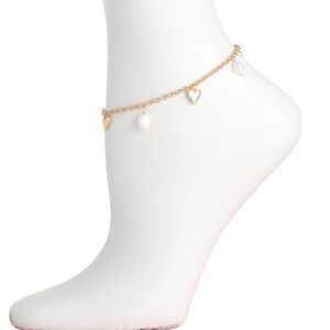 Luna Norte Pearl Heart Anklet